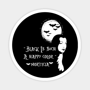 Black is Such a Happy Color Quote Gothic Grunge Punk Halloween Magnet